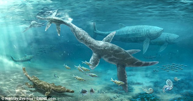 Jurassic deep sea predators thrived as sea levels rose during the period while those that survived in the shallows became extinct, a new study which looked at fossilised teeth dating back 150 million years ago has revealed (artist