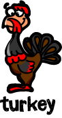 illustration of a cartoon turkey